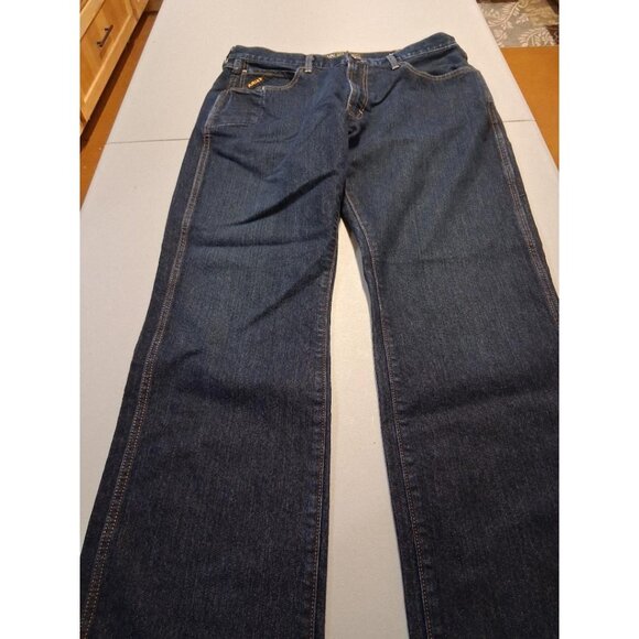 Ariat Rebar M5 Mens Straight Leg Jeans 36x32 Dark Wash Durable Denim Built To La - Picture 1 of 9